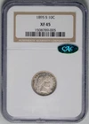 1895-S  10c  NGC XF45 CAC  Barber Dime  *  Better Date  *  #1508789-005