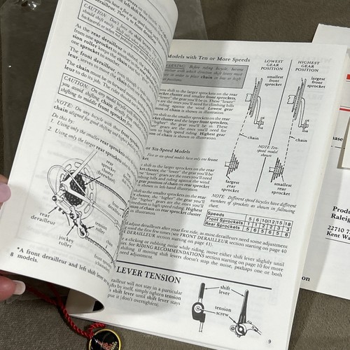 1984 Raleigh Lightweights Owners Manual Cycle Bicycle Fitness Touring Workout - Picture 13 of 14