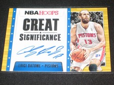 LUIGI DATOME PISTONS SIGNED AUTOGRAPHED CERTIFIED AUTHENTIC PACK PULLED CARD