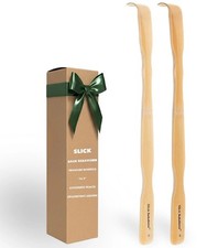 Slick- Bamboo Back Scratcher, 16.5", 2 Pack, Long Handle  Wooden Back Scratcher