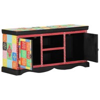 Tv-Schrank Bunt 100X35X50 Cm Aus Mangoholz
