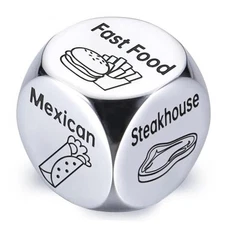 Stocking Stuffers for Men Women Adults: Steel Food Decision Funny Food Dice