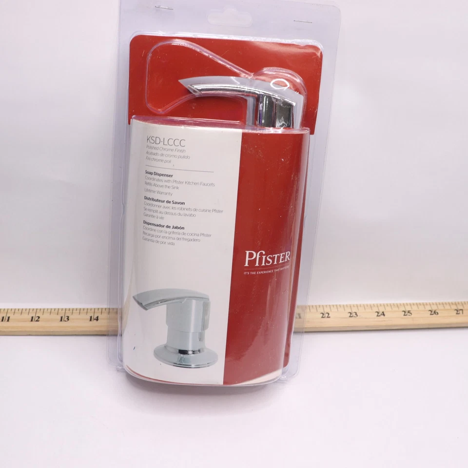 Dispensador de jabón de cocina Pfister en cromo pulido Foto 3 de 4