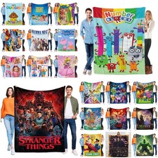 Image of Kids Characters 3D Fleece Blanket Throw Sofa Bed Warm Soft Blanket Flannel Gift