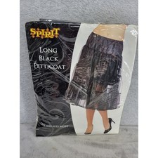 Spirit Halloween Long Black Petticoat Costume One Size Layering Gothic