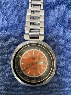 Rare Vintage Seiko 6119-6400 UFO Orange Dial diver 70m Automatic
