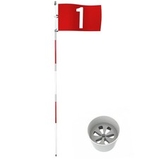 Golf Flagstick 6ft Detachable Golf Hole Flag and Cup for Yard Pro Golf Flag