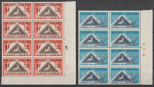== Afrique du Sud. Blocs de 8 (1d et 4d) ★★ 100 ans timbres du Cap — 1953 ==