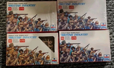 4 Boxes Of British Infantry Indian War Kiber Pass ESCI 232 vintage - Image 1 of 4