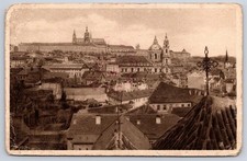 Praha Antique Czech Republic Postcard PRAGUE Prag Castle Hradcany 1919