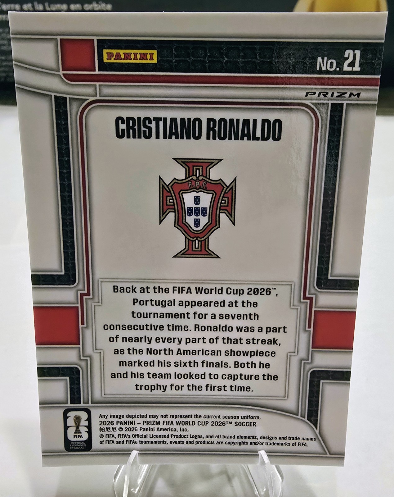 Cristiano Ronaldo Scorers Club Wave Prizm Panini Prizm FIFA World Cup 2026 view 2