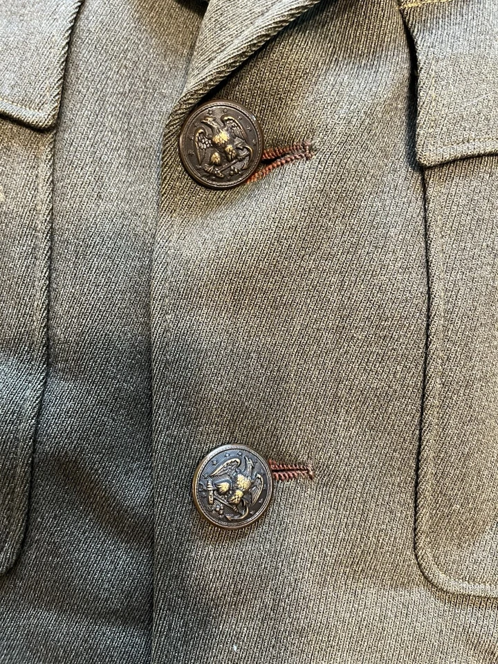 Vtg Original WWII USN Green Aviator Pilot Uniform Blazer & Pants  - Image 4 of 4