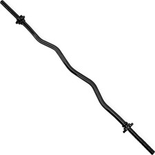 47-Inch Standard Threaded Solid Easy Curl Bar