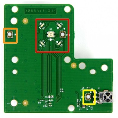 Power Button / Eject Microsoft Xbox 360 Game Lights Plate X866577-002