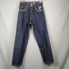 Pepe Jeans Jeans Youth 18 Blue Dark Wash Denim Straight Leg Spider Embroidered