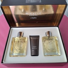 Lancome Miracle Homme Eau de Toilette After Shave Gift Box Set For Men 3.4 oz