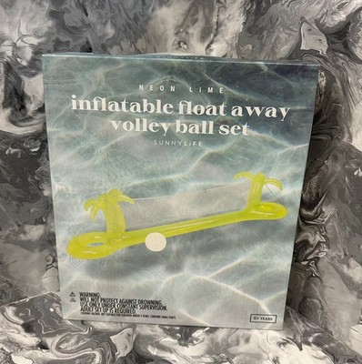 Sunnylife neongrün aufblasbares Poolspielzeug Float Away Volleyball Set - 6+ Jahre