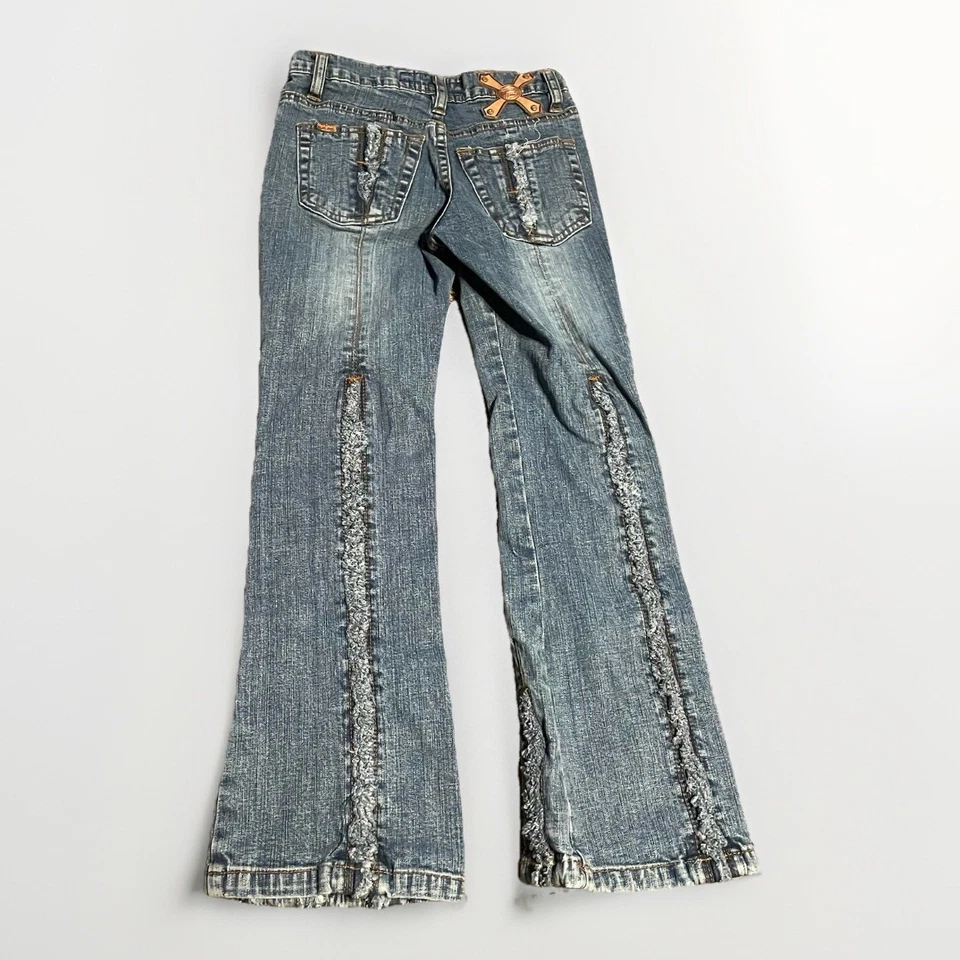 Jeans Pepe Jeans London Años 90 Y2k Talla 7 Niñas Acampanados Deshilachados De Colección Foto 4 de 4