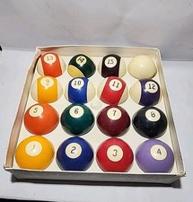 Vintage 2 1/4" Vertical Number Stripes Billiard Pool Balls
