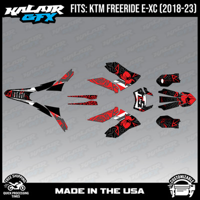Graphics Kit for KTM FREERIDE ELECTRIC EX-C (2018-2023) Cyrus - RED