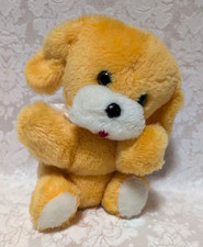 1978 Russ Berrie ALBERT Dog Plush Stuffed Animal Orange Yellow  White