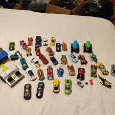 41 Piece Lot Of Hot Wheels And Various Other Cars,Trucks And Accessories Playset