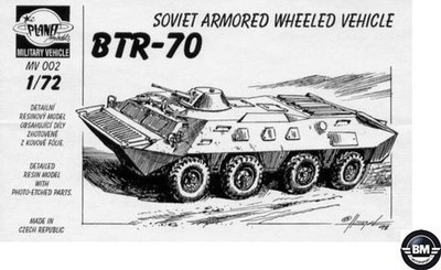 Planet Models BTR-70 Soviet Armoured Wheeled Vehicle Resin Model 1:72 MV002