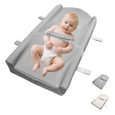 Wipeable Baby Changing Pad for Dresser, Portable Changing Pad with Restrainin...
