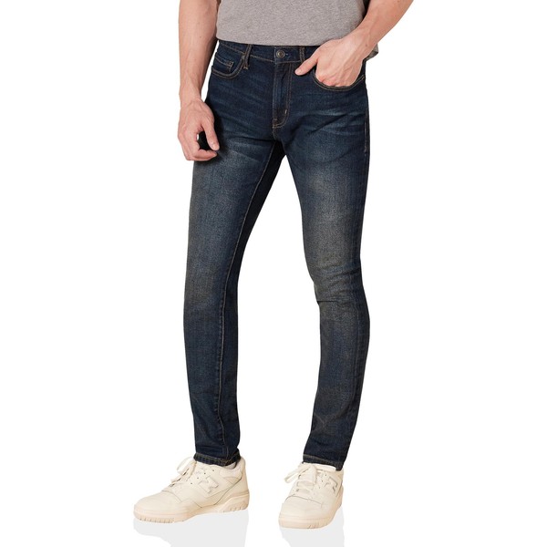 Amazon Essentials Herren Stretchjeans Skinny Dunkle Waschung-image
