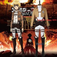 Attack on Titan Training Corps Cosplay Costume Full Set Halloween Party Dress