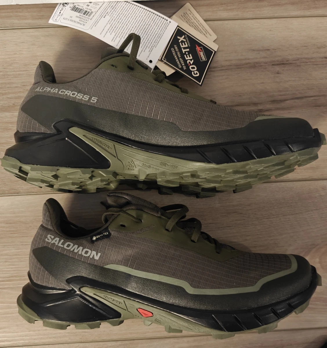Salomon Alphacross 5 GTX Olive Night Black Deep Lichen Gore-Tex size 13 No Box Amazon.com | Salomon Men main image 4