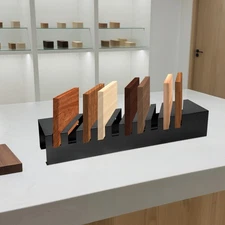 45° Slant 10-Slot Tabletop Tile Display Rack For Displaying Tile, Glass, Marble