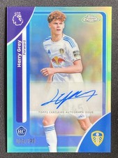 Harry Gray 2025-26 Topps Chrome Premier League Aqua Refractor Auto /199 #CA-HG
