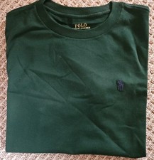 NWT Polo Ralph Lauren Boys Cotton Crew Neck Tee Shirt M 10 12 Hunter Green