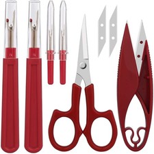 Sewing Seam Ripper Tool,Stitch Remover and Thread Cutter with 2Big+2Small Red