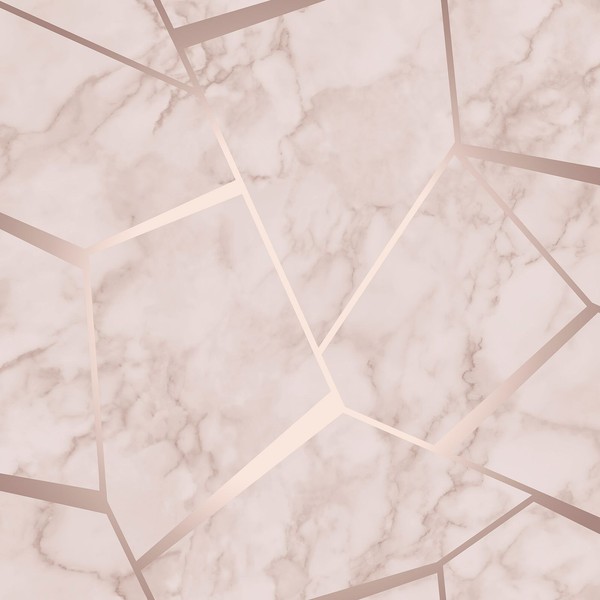 Fractal Geometric Marble Vliestapete Rose Gold Pink – Fine Decor FD42264-image