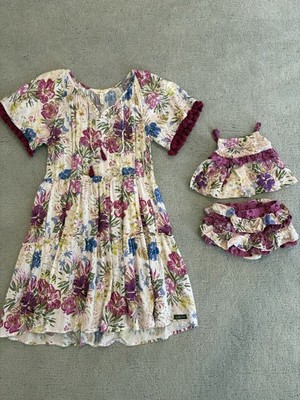 Mommy and Me Set Floral Hawaiian Tropical Beach small and 18-24 mo Matilda Jane