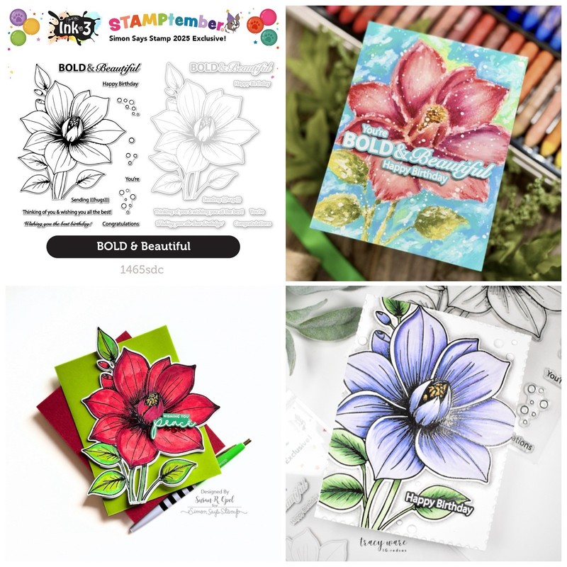 NEW - Stamptember 2025 - Ink on 3 - Bold & Beautiful - Stamp and Die Set