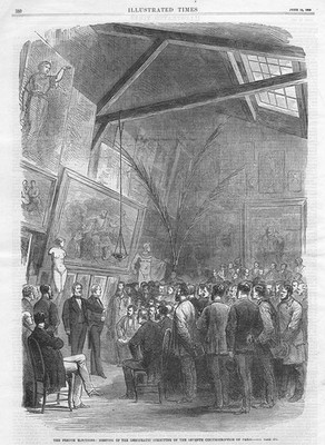 Wahlsitzung des Komitees der 7. Umschrift von Paris antiker Druck 1869