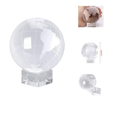 Stylish 80mm Crystal Ball Globe - Perfect for Meditation and Tabletop Display