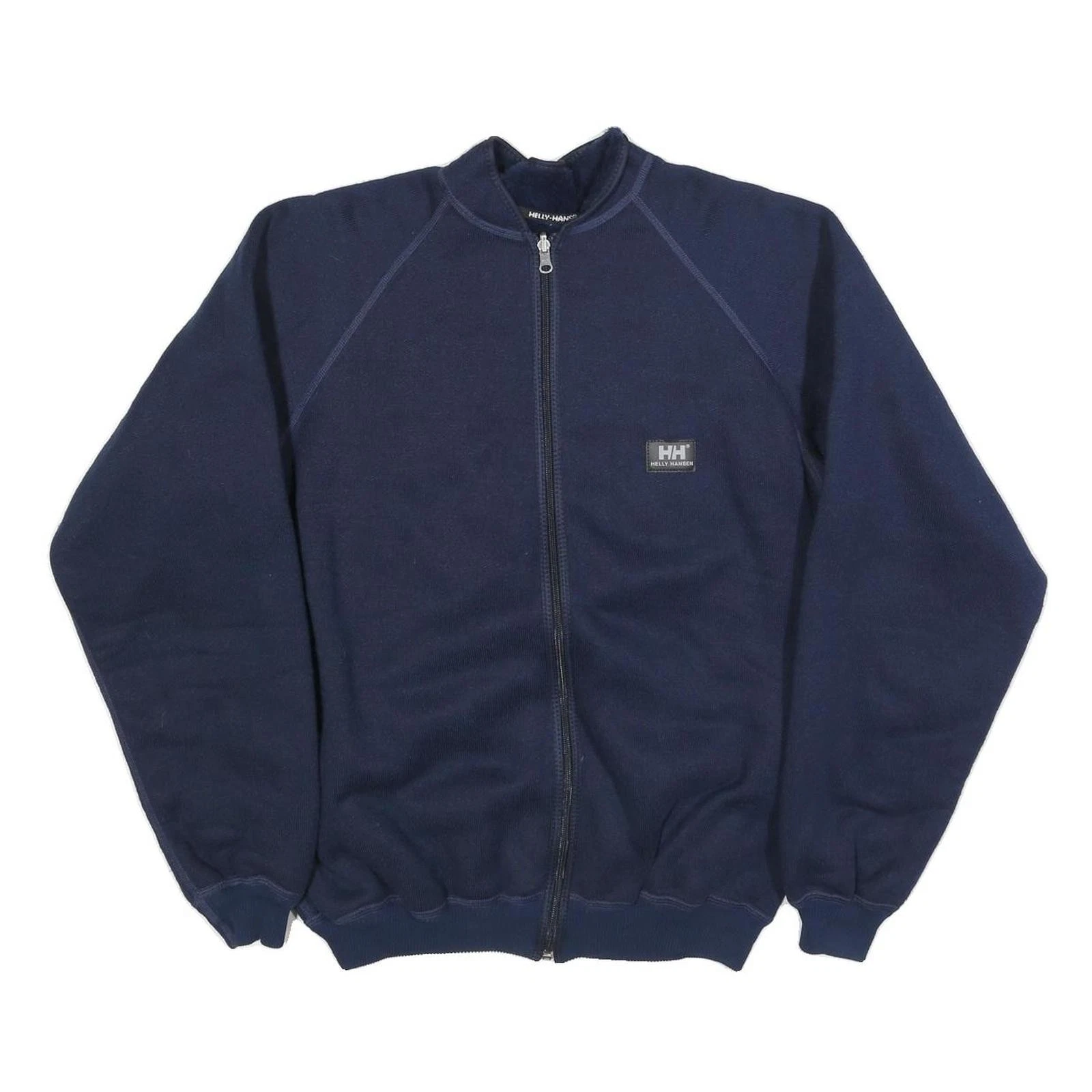 HELLY HANSEN Mens Navy Blue Jacket L Synthetic Zip Plain Casual Outdoor