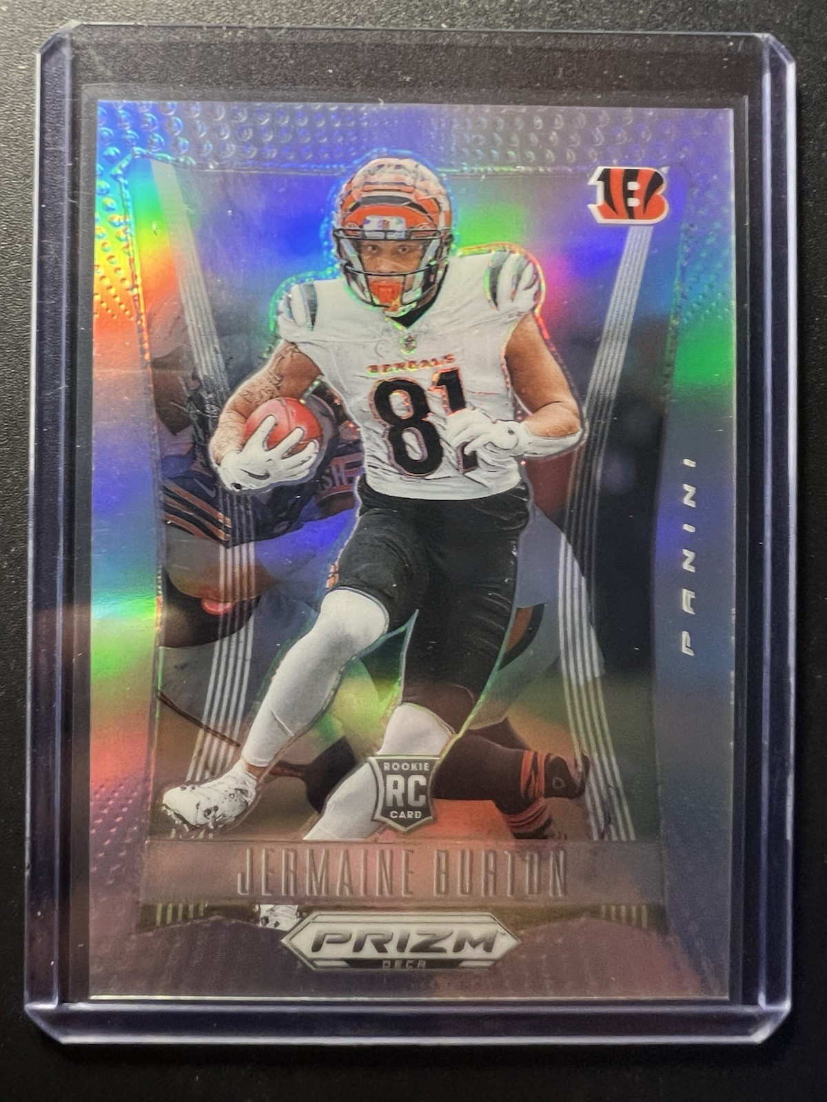 2024 Panini Prizm Deca Football Jermaine Burton Silver Prizm #63 Rookie