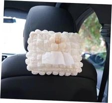 Car Tissue Holder - Mask Holder for Car - Daisy Flower Car Tissue White Florets