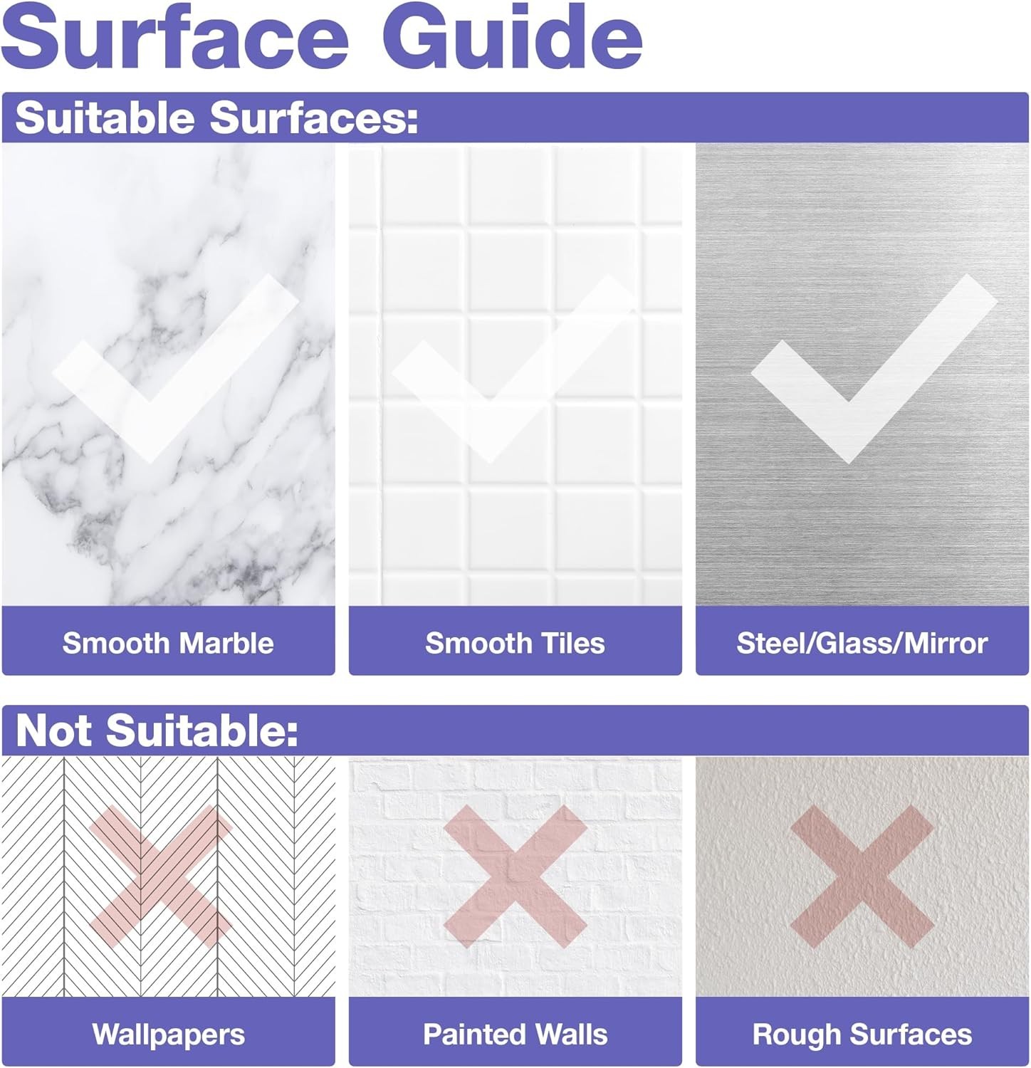 Bathroom Shower Organizer Stainless Steel No Drill Rustproof 4 Hooks Storage