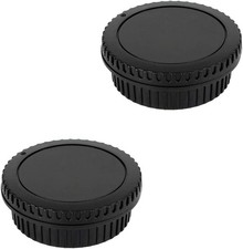 2 Pack Rear Lens Cap and Camera Body Cap Cover Kit for Canon EF EF-S Mount