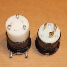 One Set New Hubbell HBL2623 HBL2621 Male & Female Twist-Lock Devices Cord Plugs