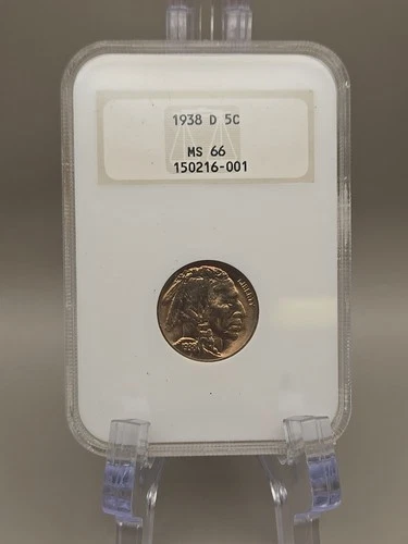 1938 D US Buffalo Nickel 5c NGC MS66