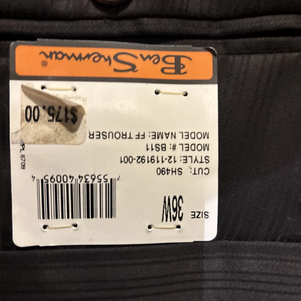 $1000 Traje Ben Sherman Kensington Fit 44R x 36W Negro A Rayas NUEVO Foto 4 de 4