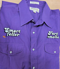 Sheplers Fun Western Men 16.5-35 Shirt Pearl Snap Purple Embroider Smart Feller