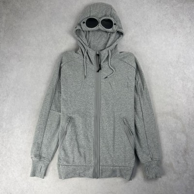 CP Company Full Zip Goggle Hoodie Medium Jumper Grey Sweatshirt Jacket 6129